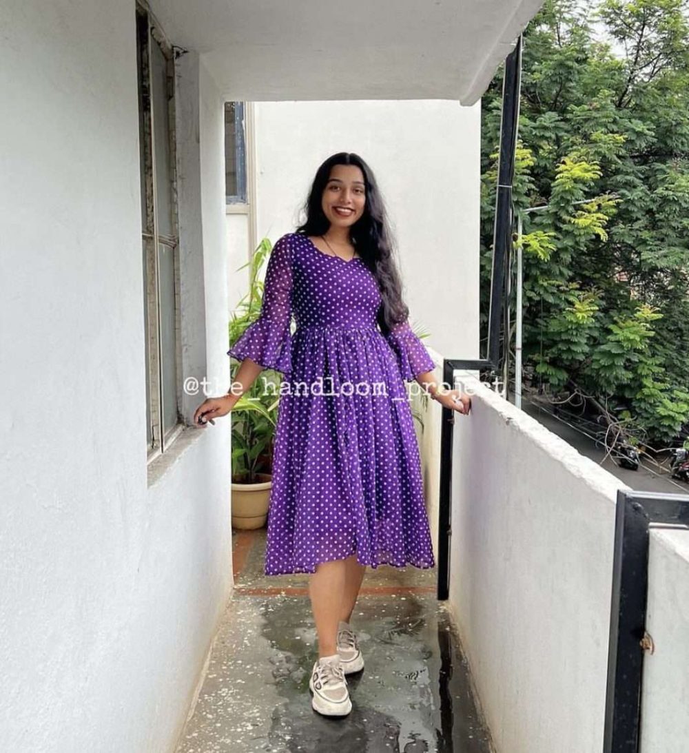 Purple georgette dress